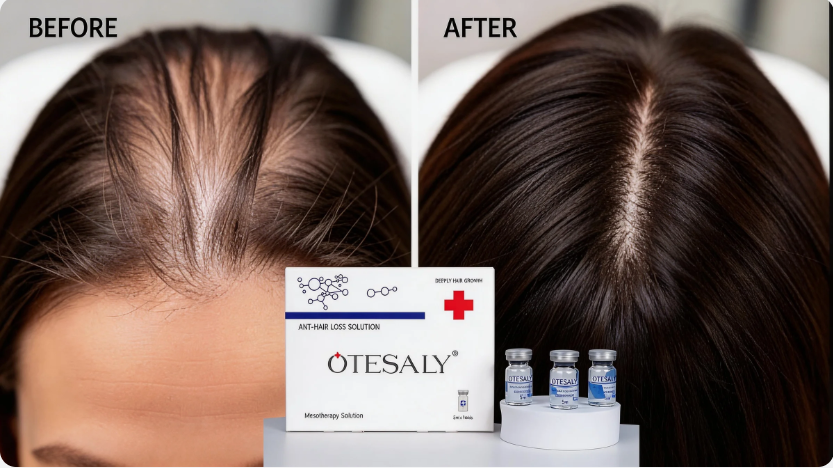 Before and after picture of hair growth solution